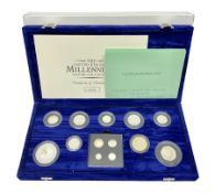 The Royal Mint United Kingdom 2000 silver proof Millennium coin collection