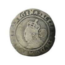 Elizabeth I 1572 hammered silver sixpence coin