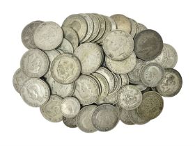 Approximately 710 grams of Great British pre 1947 silver coins