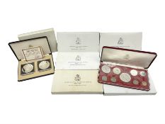 Six Commonwealth of the Bahamas Islands nine coin sets