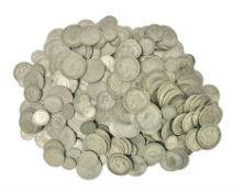 Approximately 2702 grams of Great British pre 1947 silver coins