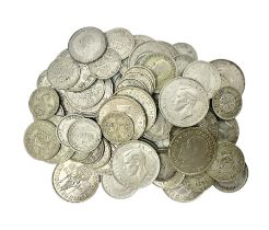 Approximately 260 grams of Great British pre 1947 silver coins