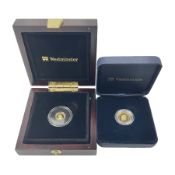 Two Queen Elizabeth II miniature gold coins