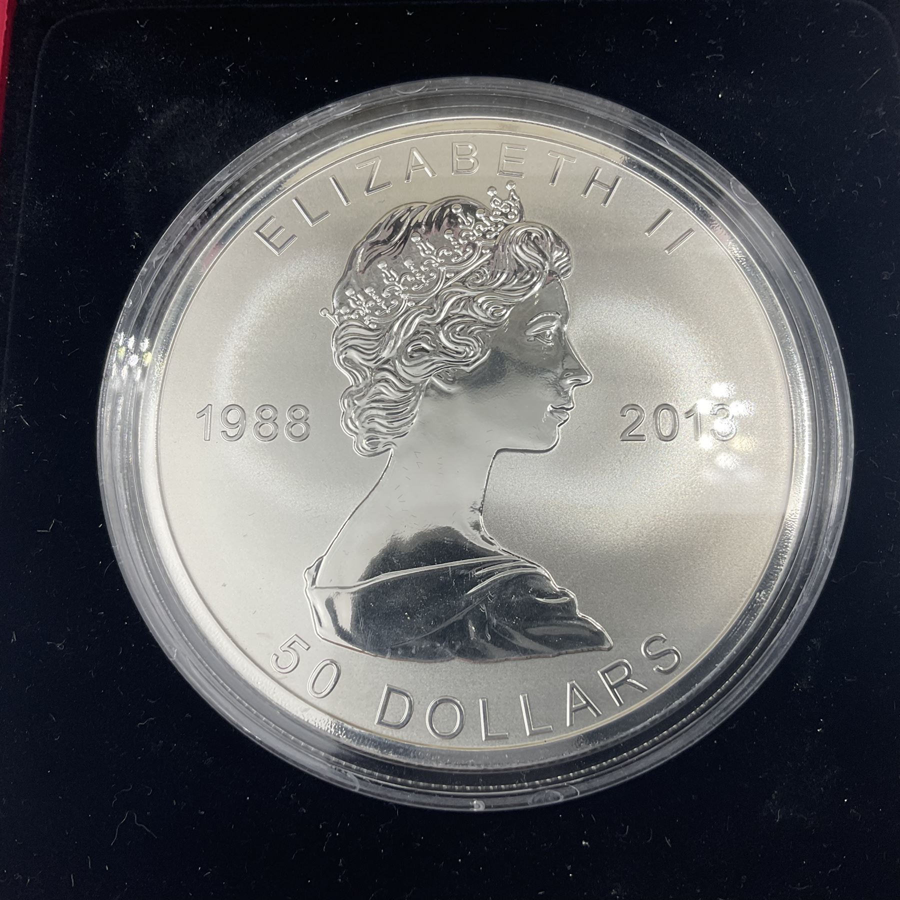 Royal Canadian Mint 2013 '25th Anniversary Maple Leaf' five ounce fine silver coin - Image 3 of 5