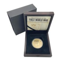 Queen Elizabeth II Bailiwick of Guernsey 2014 'The Centenary of the First World War' gold proof five