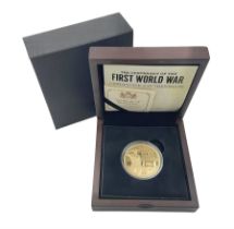 Queen Elizabeth II Bailiwick of Jersey 2014 'The Centenary of the First World War' gold proof five p