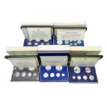 Four British Virgin Islands proof coin sets