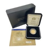 Queen Elizabeth II 2002 gold proof full sovereign coin