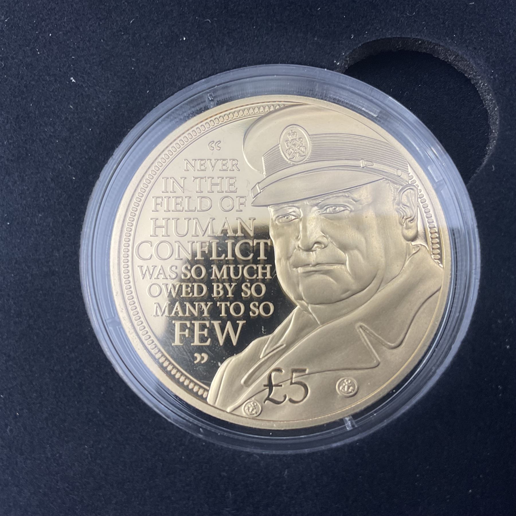 Queen Elizabeth II Bailiwick of Jersey 2015 'Sir Winston Churchill' gold proof five pound coin - Image 2 of 6