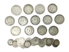 Approximately 220 grams of Great British pre 1920 silver coins