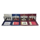 Four The Royal Mint United Kingdom proof coin collections