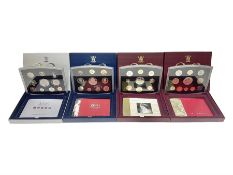 Four The Royal Mint United Kingdom proof coin collections