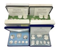 Two Coinage of Belize silver proof eight coin sets