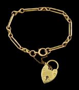 Early 20th century 9ct rose gold bar and knot design link bracelet