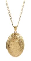 Gold locket pendant necklace