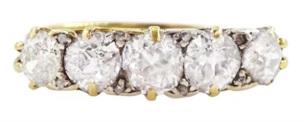 19th / early 20th century 18ct gold five stone old cut diamond ring