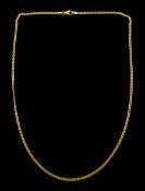 9ct gold flattened curb link chain necklace