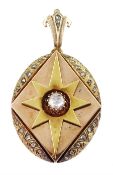 Victorian gold locket pendant / brooch