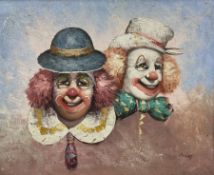 William Moninet (American 1937-): Two Clowns