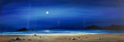 Mike Nance (British Contemporary): Moonlight on the Sands