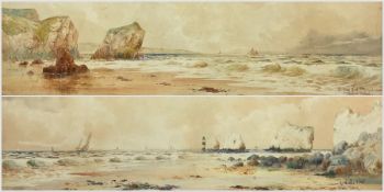 Thomas Sidney (British 19th Century): 'The Needles I.O.W.' and 'The Lion Rock near The Lizard - Corn