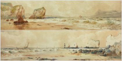 Thomas Sidney (British 19th Century): 'The Needles I.O.W.' and 'The Lion Rock near The Lizard - Corn