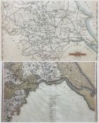 John Cary (British 1754-1835): 'Yorkshire' and a 'New Map of Yorkshire Divided into Ridings - South