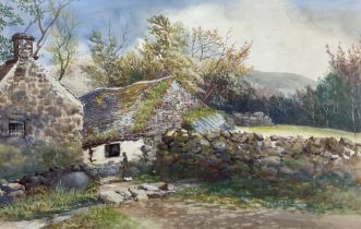 Attrib. John Holland (British 1830-1886): Country Cottage