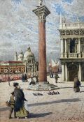 William Vines Holt Cobbett (British 19th/20th century): Outside St Mark's Square - Venice