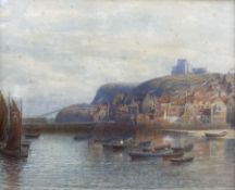 John Pearson (British ?-1921): Tate Hill Pier and the Spa Ladder Whitby