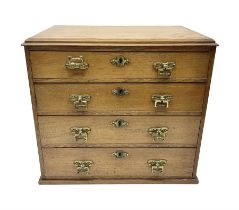 Early 20th century oak tabletop chest of four drawers