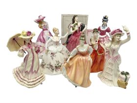 Eight Royal Doulton figures