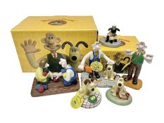 Six Coalport Characters Wallace and Gromit figures