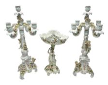 Early 20th century porcelain garniture