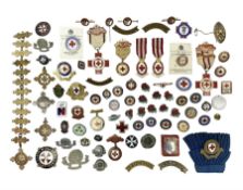 Collection of St John Ambulance enamel and metal badges