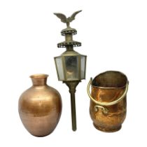 20th century brass carriage lantern