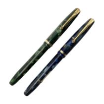 Two conway stewart 12 fountain pen 14ct gold nibs