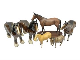 Four Beswick horse figures