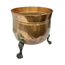 Large copper jardiniere