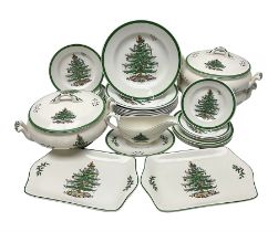 Collection of Spode Christmas Tree pattern part dinner service