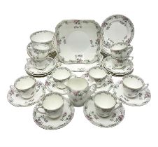 Shelley Bramble Rose pattern tea service