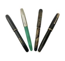 Four fountain pens