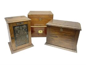 Early 20th century oak correspondence box