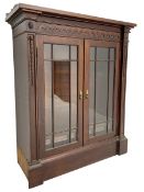 19th century mahogany display cabinet