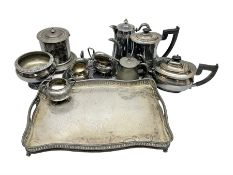 Collection of silver plated items