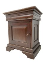 Georgian design mahogany bedside cabinet