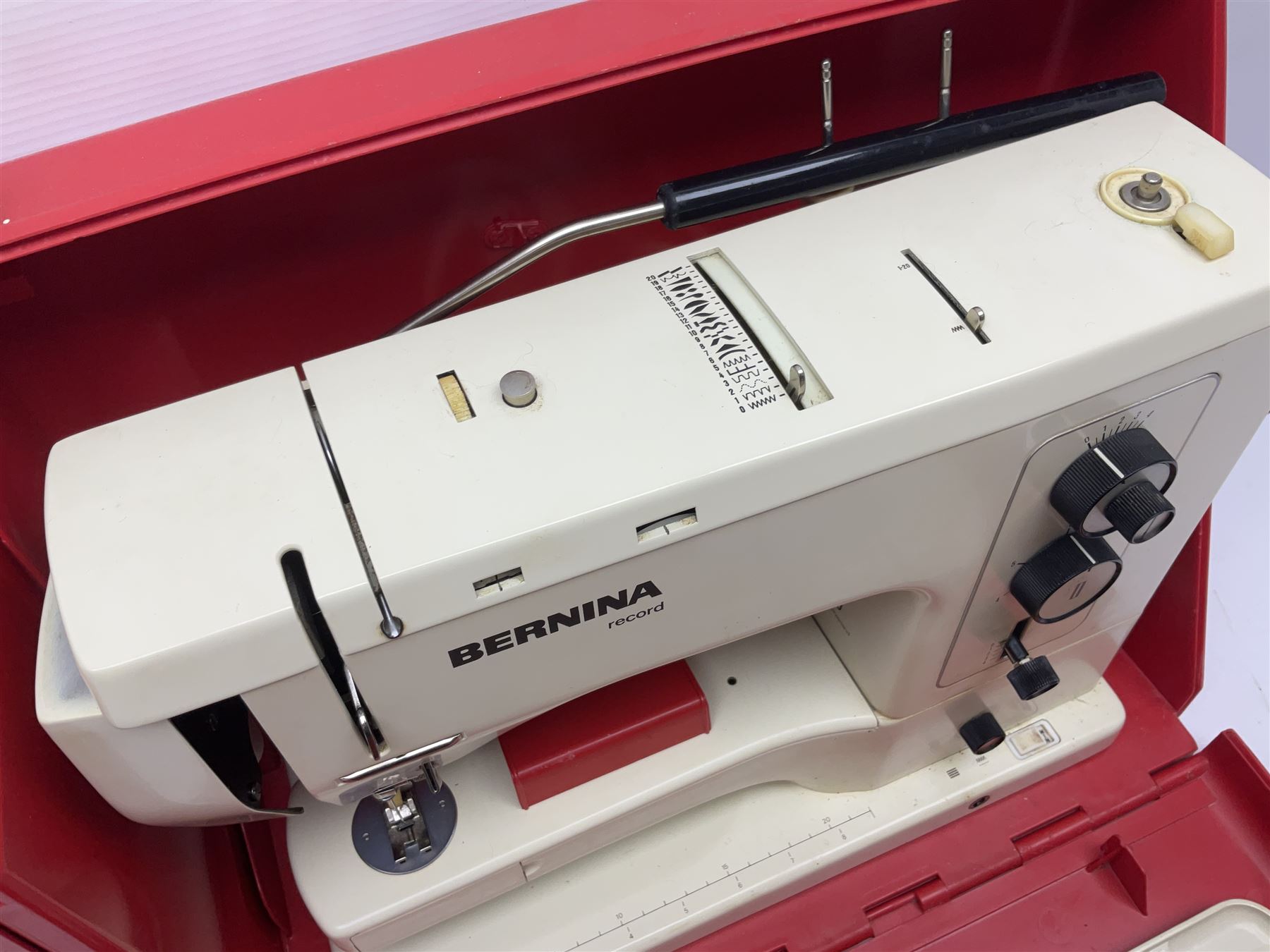 Mid 20th Century Bernina Record Electronic sewing machine in case - Image 5 of 8