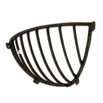 19th century wrought metal corner hay basket