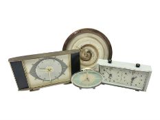 Metamec mantle clock together with Jantar chess clock and to other clocks