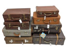 Eight vintage cases